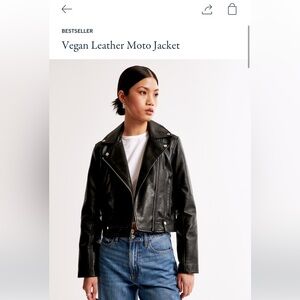 Abercrombie & Fitch: Vegan Leather Moto Jacket